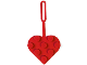 Gear No: 5009504  Name: Bag / Luggage Tag, Silicone, LEGO Plate, Round 3 x 3 Heart Red
