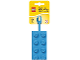 Gear No: 52001  Name: Bag / Luggage Tag, Silicone, Lego Plate 2 x 4 Blue