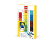Gear No: 52558  Name: Ruler, Buildable Ruler - Multicolor Plates with Blue Baseplates with Minifigure