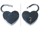 Gear No: 52795lock  Name: Dots Secret Diary Padlock - Heart, Chrome Silver