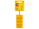 Gear No: 53657  Name: Bag / Luggage Tag, Silicone, LEGO Plate 2 x 4 Yellow