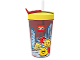 Gear No: 5711938030339  Name: Cup / Mug Travel Cup Iconic with Flexible Straw, Minifigure Heads Female