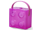 Gear No: 5711938247133  Name: Lunch Box, Brick 2 x 2 Trans-Dark Pink with Dark Pink Handle