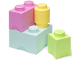 Gear No: 5711938247584  Name: Storage Brick Multi-Pack - Bright Light Yellow / Yellowish Green / Bright Pink / Light Aqua (4 Pieces - 4015)