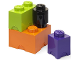 Gear No: 5711938248468  Name: Storage Brick Multi-Pack - Lime / Black / Dark Purple / Orange (4 Pieces - 4015)