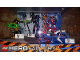 Gear No: 6003387  Name: Display Assembled Set, Hero Factory Sets  6202, 6203, 6293, 6216 in Plastic Case with Light