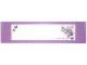 Gear No: 850591sign  Name: Name Sign, Glued - Medium Lavender Plates, White Board with Dark Purple Flowers and Butterflies Pattern