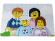 Gear No: 850751card  Name: Postcard - Photo Frame Insert with Family of 4 Minifigures