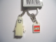 Gear No: 851036b  Name: Minifigure Ghost Key Chain with Lego Logo Tile, Modified 3 x 2 Curved with Hole
