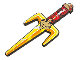 Gear No: 851336  Name: Sword, NINJAGO Sai with Fire Emblem