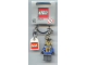Gear No: 851495  Name: King Mathias Key Chain with Lego Logo Tile, Modified 3 x 2 Curved with Hole