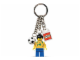 Gear No: 851826  Name: Soccer Player Brazil #10 with Ball Key Chain with Lego Logo Tile, Modified 3 x 2 Curved with Hole