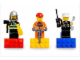 Gear No: 852513  Name: Magnet Set, Minifigures Town City (3) - Firefighter, Construction Worker, Police Officer - with 2 x 4 Brick Bases blister pack
