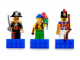 Gear No: 852543  Name: Magnet Set, Minifigures Pirates II (3) - Captain Brickbeard, Pirate, Imperial Soldier II - with 2 x 4 Brick Bases blister pack