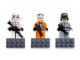 Gear No: 852553  Name: Magnet Set, Minifigures SW (3) - Stormtrooper, Y-Wing Pilot, AT-ST Pilot - with 2 x 4 Brick Bases blister pack