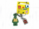 Gear No: 852714  Name: Squidward (Modified Head) Key Chain Lego Logo Tile, Modified 3 x 2 Curved with Hole