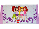 Gear No: 853397  Name: Towel, Friends Girls and Dark Purple Swirls and Butterflies, 70 x 140 cm