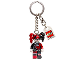 Gear No: 853636  Name: Harley Quinn Key Chain with Lego Logo Tile, Modified 3 x 2 Curved with Hole (The LEGO Batman Movie Version)