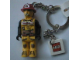 Gear No: KC058  Name: Firefighter Key Chain with 2 x 2 Square Lego Logo Tile