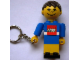 Gear No: KC062  Name: Homemaker Figure / Maxifigure Key Chain, Male with LEGO Logo Pattern (Sticker)