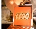 Gear No: KC094b  Name: Lego Logo Both Sides on 5 x 5 Clear Plastic - Square Key Chain (Hole above main area of plastic square)
