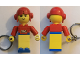 Gear No: KC135  Name: Homemaker Figure / Maxifigure Key Chain, Male with Aviator Helmet with LEGO Logo Pattern (Sticker)