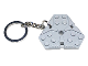 Gear No: KC156  Name: 6 x 6 Plate Modified Hexagonal with Pin Hole - Light Bluish Gray Key Chain