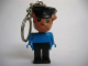 Gear No: KCF52  Name: Bulldog 1 with black hat Key Chain - Twisted Metal Chain, black LEGO logo on back