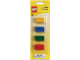 Gear No: LGO1903  Name: Eraser, LEGO Brick Eraser Set of 4 (Yellow, Blue, Green & Red) narrow blister pack