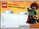 Gear No: Partybox01inv02  Name: Party Invitation, Circus Clown Minifigure
