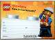 Gear No: Partybox01inv03  Name: Party Invitation, City Construction Worker Minifigure