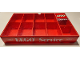 Gear No: SpRetail01  Name: Storage Box Reatailer for LEGO Service Packs - Removable Tray Dividers, Plexiglass Lid and Slotted Handle