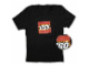 Gear No: TS50  Name: T-Shirt, Paul Frank Small Paul Kids' Distressed LEGO Logo, Black