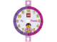Gear No: bb1360  Name: Clock Face, Time Teacher, Plastic, Girl with LEGO Logo and 'To' and 'Past' Text