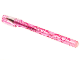 Gear No: belvillepen2  Name: Belville Gel Pen, Glitter Trans Pink with Dark Pink Hearts