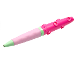 Gear No: clikitspen04  Name: Clikits Heart Pen, Dark Pink and Light Green, 9 Icon Holes, Rubber Grip