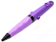 Gear No: clikitspen08  Name: Clikits Star Pen, Dark Purple and Black, 4 Icon Holes, Rubber Grip, Ring for Carabiner