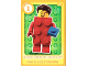 Gear No: ctw032BE  Name: Create the World Trading Card #  32 L'Homme Déguisé en Brique LEGO / Man in LEGO Stenenpak (Belgian)