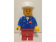 Gear No: displayfig49  Name: Display Figure 7in x 11in x 19in (Blue Jacket, Red Pants, Construction Helmet, White Pupils)