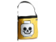 Gear No: hallobag2  Name: Storage Bucket Halloween Soft Bucket - Yellow with Standard Skull Pattern