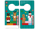 Gear No: hanger05  Name: Door Hanger (Cardboard) Double-Sided - Nutcracker, Reindeer Costume / Gingerbread Man, Snowman