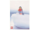 Gear No: lap00-005  Name: Postcard - Lego Art Project 2000 - 005 - Minifigure with Shovel on Cotton Wool