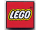 Gear No: magll1  Name: Magnet Flat, Lego Logo - Red Square