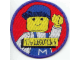 Gear No: patch10  Name: Patch, Sew-On Cloth Round, The LEGO Club (Classic Construction Worker)