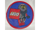 Gear No: patch39  Name: Patch, Sew-on Cloth Round, Minifigure UFO Zotaxian Alien - Red Pilot