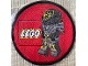 Gear No: patch40  Name: Patch, Sew-on Cloth Round, Minifigure UFO Zotaxian Alien - Black Pilot