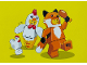 Gear No: pc23nl02  Name: Postcard - Kinderpostzegels 2023 - Costumed Minifigures Fox and Chicken