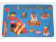 Gear No: pcA4  Name: Postcard - Birthday Party Invitation with Stickers - A-4 Homemaker Figure / Maxifigure with Pennant (Dutch)