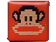 Gear No: pfmag03  Name: Magnet, Paul Frank Square with Monkey Head Mosaic Pattern (Julius)