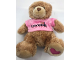 Gear No: plush47  Name: Teddy Bear Plush - LEGOLAND Windsor Pink Shirt and Pink Heart on Foot